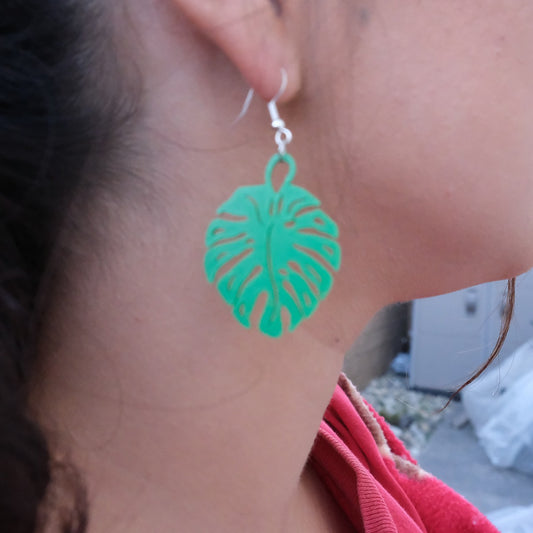 Monstera Leaf Earrings
