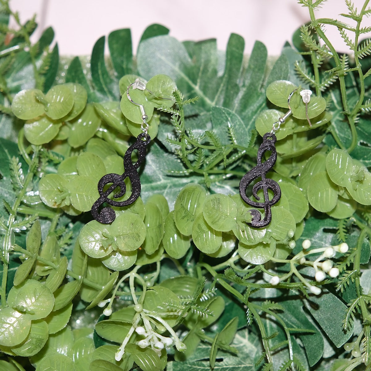 Treble Clef Music Note Earrings