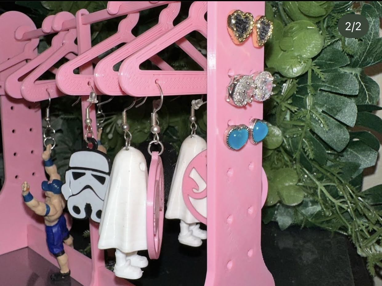 Clothing Rack Earring Display