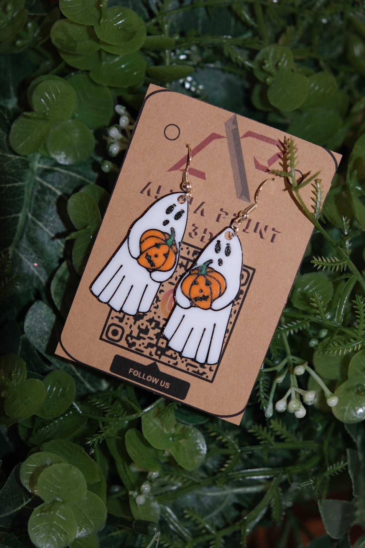 Ghost Jack O' Lantern Earrings
