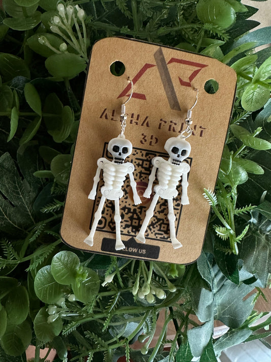 Skeleton Man Articulated Earrings