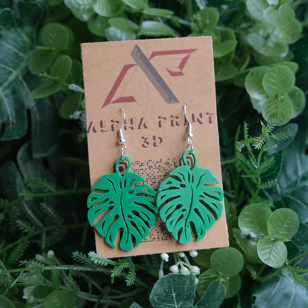 Monstera Leaf Earrings