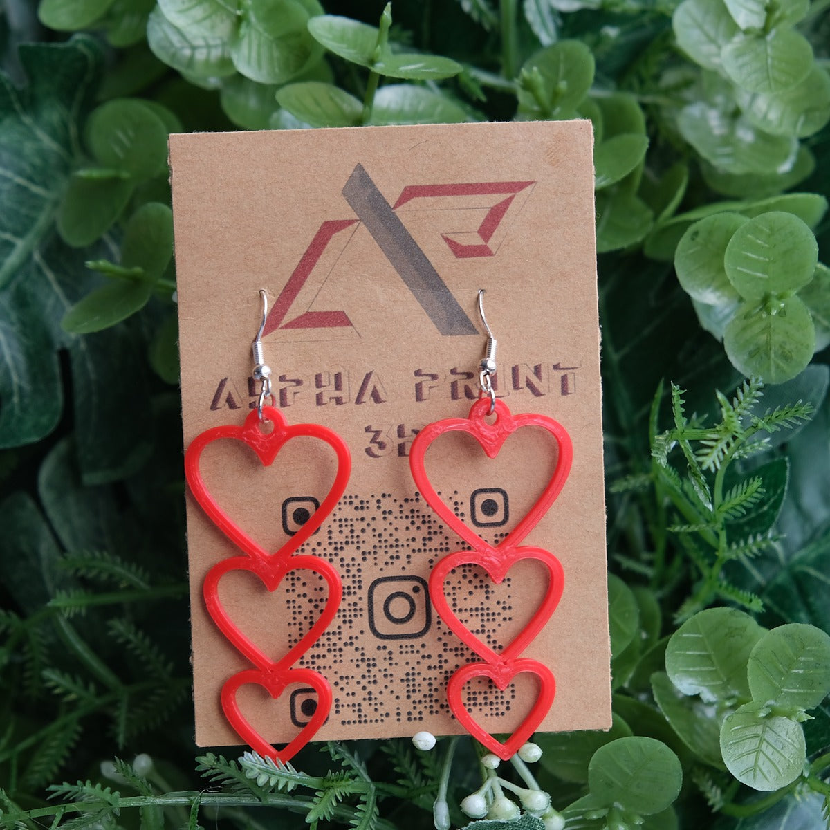 Triple Heart Earrings