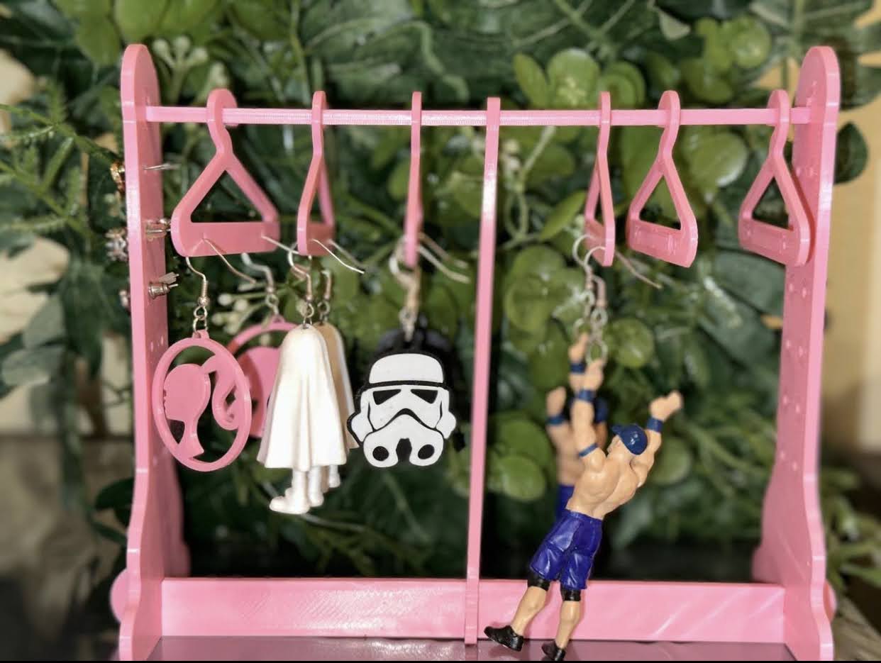 Clothing Rack Earring Display